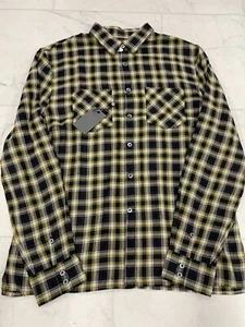 NWT $328 John Varvatos Long Sleeve Button Up Shirt In Yellow Size:Small - Picture 1 of 4