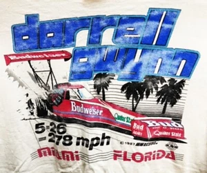 VRHTF RARE NHRA VINTAGE "DARRELL GWYNN BUDWEISER DRAGSTER" T SHIRT SIZE XL - Picture 1 of 4