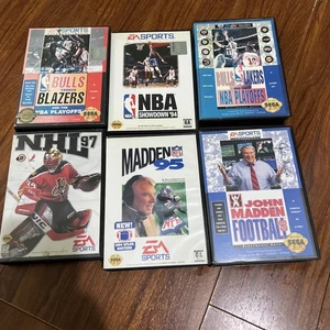 Lot Of 6 Sega Genesis Sports Games- Some Complete, All Tested - Picture 1 of 9