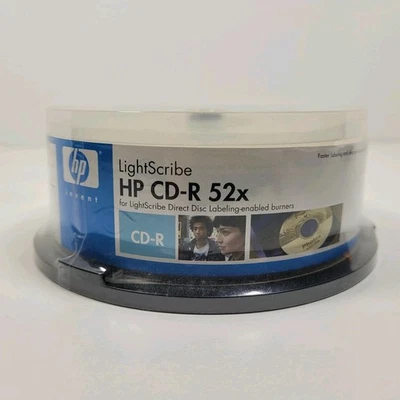 HP 52x LightScribe 700MB 80-Minute CD-R Media - 25 Pack NEW, SEALED - Image 1 of 4