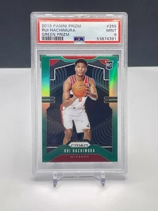 2019-20 Panini Prizm Rui Hachimura #255 Green Prizm RC Rookie PSA 9 - Picture 1 of 2