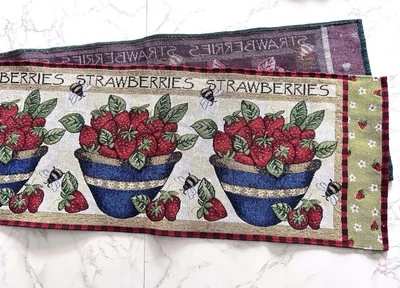 草莓桌旗挂毯类似织物乡村 — 第 1/4 张图片