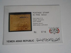 Jemen Apollo 12 Feingoldmarke A MNH postfrisch Space - Bild 1 von 1