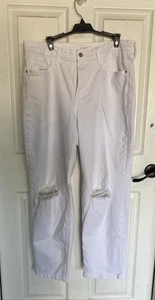 Old Navy weiße Herrenjeans Größe 16 hoher Bund OG locker - Bild 1 von 13