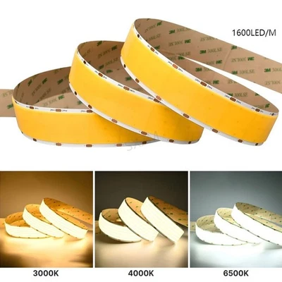 Ultra Bright COB LED Strip 24V 1600LEDs/m 30mm Width Flexible Dimmable 40W/m - Image 1 of 4