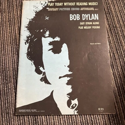 Rare Bob Dylan Autoharp Sheet Music Book Play Today Without Reading Music  - Image 1 of 3