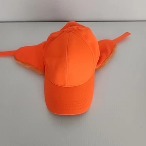 Jagdmütze Kappe tailliert Herren groß orange Blaze Ohrenklappe gesteppt Sicherheit - Bild 1 von 7