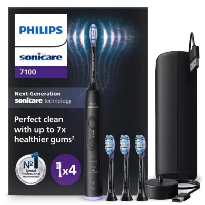 Philips Sonicare 7100 elektrische Zahnbürste, Schallzahnbürste mit App, 4 Putzmo - Bild 1 von 3