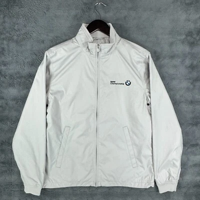 Jaqueta corta-vento feminina Peter Millar BMW Championship zíper completo cinza médio - Imagem 1 de 4