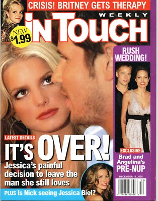 IN TOUCH Magazine December 12 2005 Jessica Simpson Nick Lachey Angelina Jolie - Image 1 of 4