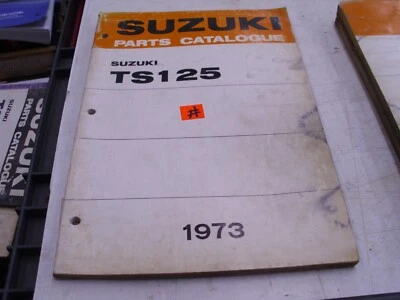 Catálogo de piezas OEM Suzuki 1973 TS125R/J/K, 4ª edición para N/Am, ¡impreso en Japón!# Foto 1 de 4
