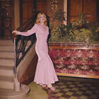 Greek Actress Melina Mercouri Wearing A Full Length Pink Dres 1960S Old Photo