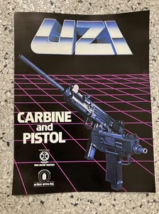 1984 UZI Karabiner und Pistole Broschüre 8,5x11 dreifach gefaltet Vintage Original Werbung - Bild 1 von 11