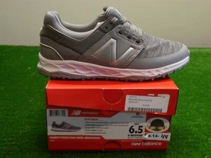 New Balance Womens FF Links SSL Waterproof Spikeless Golf Shoes 6.5M Grey New - Picture 1 of 2