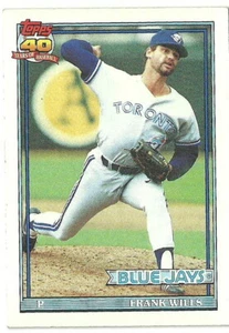FRANK WILLS TORONTO BLUE JAYS #213 - TOPPS NM-MT 1991 - Picture 1 of 2