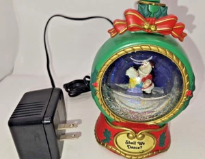 Vintage 1995 NOMA Let it Snow beleuchtete Weihnachten Schneekugel motorisiert SANTA Tanz - Bild 1 von 10