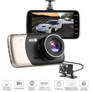 Dual Lens Car Dvr Cameras 4"LCD Auto Camera Video Recorder Full HD1080P Dash Cam