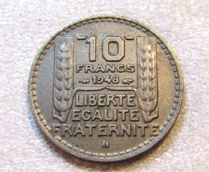 1948 France 10 Francs Coin - Picture 1 of 6