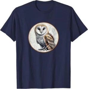 Barn Owl T-Shirt Retro Bird Tee Design *NEW 10* Colors by Bird.Fan - Picture 1 of 12