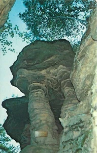 Toadstool Rock Wisconsin Upper Dells WI Postcard - Bild 1 von 2