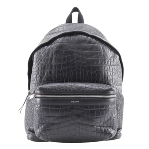 SAINT LAURENT city saint laurent Backpack Daypack Backpack black Embossed ... - Picture 1 of 11