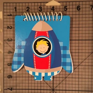 Little Astronaut notebook - cute shaped spiral note pad, lined writing paper - Picture 1 of 5