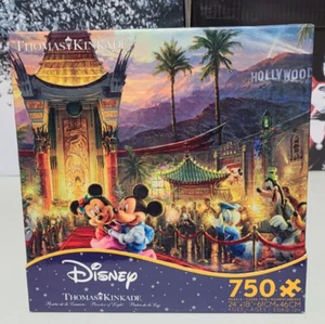 Mickey & Minnie 750 Piece Puzzle Thomas Kinkade Ceaco MADE IN USA 2018 Sealed - Picture 1 of 2