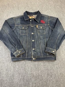 Cinch Jacket Mens Med Blue Denim Cowboy Embroirered Rock Creek Ranch Montana - Picture 1 of 17