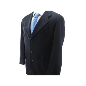 Loro Piana super 110' Men 3 button single breast Blazer suit jacket Black 40R - Picture 1 of 17
