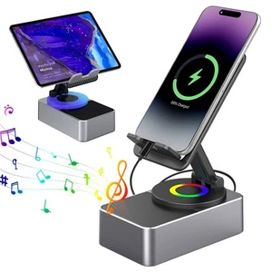 Haut-parleur Bluetooth 3 en 1 banque d'alimentation audio et support téléphone support HiFi pour tablette - Photo 1 sur 17