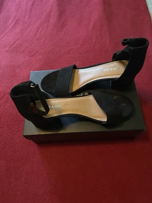 Zapatos Rampage, Talla 10, Negro, Correa Delantera, Tacón Bajo Foto 1 de 3