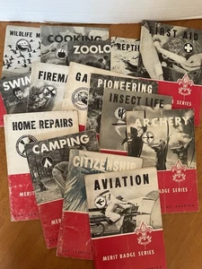Lot Of 15 Boy Scouts of America Merit Badge Series Books 1939-1954 See Discript - Picture 1 of 11