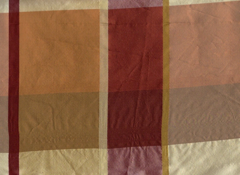 Tafetán 100% seda multi cuadros. tela por patio. 54" de ancho. Foto 1 de 1