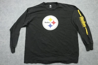 Camisa Pittsburgh Steelers Para Hombres XL Negra NFL Fútbol Manga Larga Gráfico Foto 1 de 4