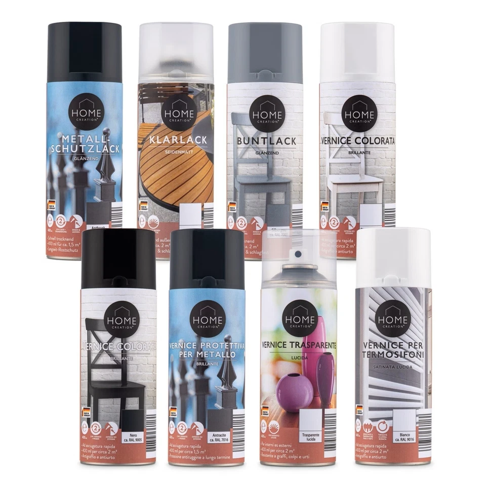 Home Creation Sprühlack, 400 ml, verschieden, Glanz-Matt-Rostschutz ..., neu&ovp - Bild 1 von 1