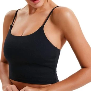Lemedy Women Padded Sports Bra Fitness Workout Running Shirts Yoga Tank Top - Picture 1 of 5