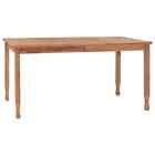 Garden Dining Table 150x90x75  Solid Teak Wood H0E6