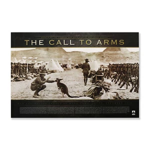 Anzacs Call To Arms Art Print Military Memorabilia Unframed - Picture 1 of 3