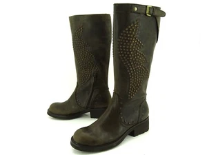 Botas De Vaquero Para Dama Con Tachuelas Biker Stiefeletten Zapatos Talla 36 - Imagen 1 de 11