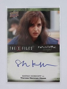 2018 UD THE X-Files-UFOs&Aliens Paranormal Scnipt Sarah Koskoff Auto #A-SK
