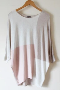 Phase Eight Ivory Cream Neutral Wool Blend Knit Batwing Jumper Size M Flawless - Picture 1 of 4