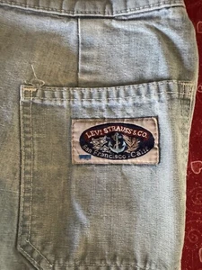 LEVIS Vtg 1970s High Waisted Denim Pants SAILOR LABEL RARE!! - Picture 1 of 9
