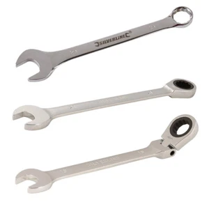 SILVERLINE METRIC COMBINATION FIXED FLEXIBLE HEAD RATCHET SPANNERS 6MM - 32MM - Picture 1 of 15