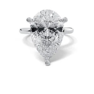Anillo 14k E VVS2 2,50 quilates pera creado en laboratorio diamante certificado IGI joyería regalo - Imagen 1 de 12