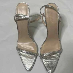SANDALIAS MUJER LA THE FORD PLATA ESTAMPADO SERPIENTE TALLA 40 - Imagen 1 de 6