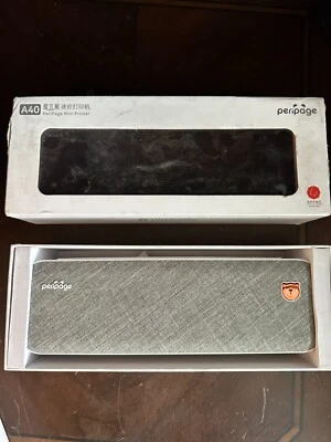 PeriPage A40 Mini Portable Thermal Printer In Grey and White 203DPI - Image 1 of 4