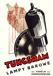 Lámpara Tungsram Barowe Vintage Radio Tubo Póster Anuncio 13 x 19 Giclee Iris Estampado - Imagen 1 de 1