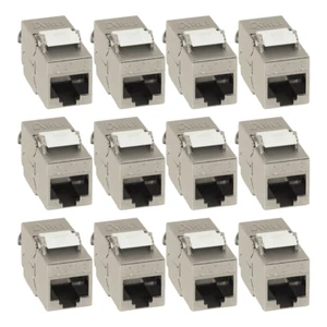 12x Keystone Cat8.1 RJ45 Cat8 Jack Modul STP Netzwerk Buchse Metall werkzeuglos - Bild 1 von 7