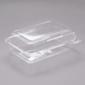 Dart PET40UT1 Med Oblong High Dome PET Hinged Container, 9.4 X 6.8 in, 250 Count - Picture 1 of 1