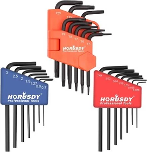 22 Piece Mini Hex Key Allen Wrench Set - Hex/Torx, Metric/SAE (3-IN-ONE, Cr-V) - Picture 1 of 8